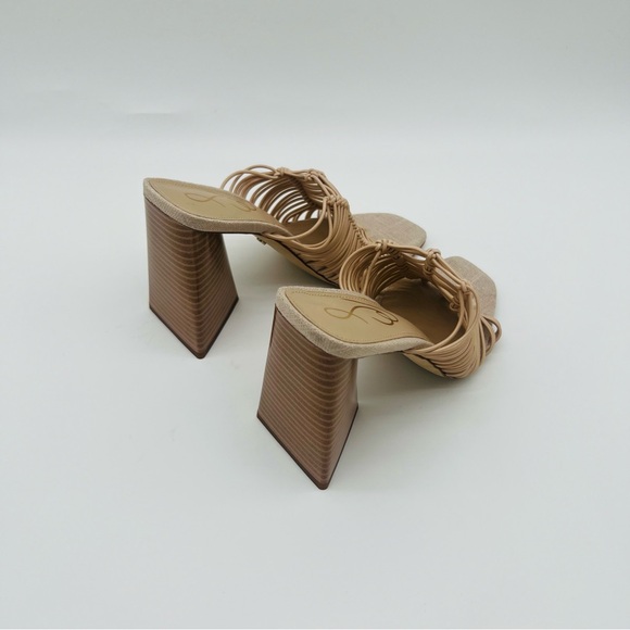 New! SAM EDELMAN Women’s Laurette Block Heel Mule Almond - Picture 7 of 10
